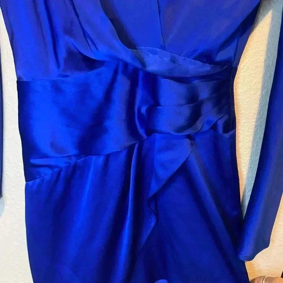 Michelle Mason Origami Cobalt Blue Silk Mini Dress - Picture 6 of 7